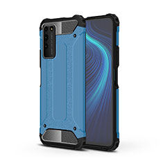 Silikon Hülle Handyhülle und Kunststoff Schutzhülle Tasche R01 für Huawei Honor X10 5G Hellblau