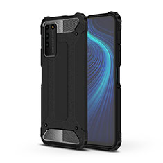 Silikon Hülle Handyhülle und Kunststoff Schutzhülle Tasche R01 für Huawei Honor X10 5G Schwarz