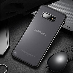 Silikon Hülle Handyhülle und Kunststoff Schutzhülle Tasche R01 für Samsung Galaxy S10e Schwarz