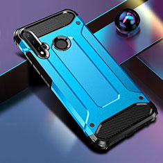 Silikon Hülle Handyhülle und Kunststoff Schutzhülle Tasche R02 für Huawei P20 Lite (2019) Hellblau