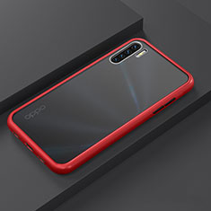 Silikon Hülle Handyhülle und Kunststoff Schutzhülle Tasche R03 für Oppo A91 Rot