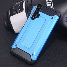 Silikon Hülle Handyhülle und Kunststoff Schutzhülle Tasche R04 für Huawei Nova 5 Pro Hellblau