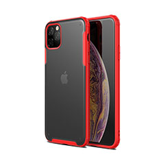 Silikon Hülle Handyhülle und Kunststoff Schutzhülle Tasche T01 für Apple iPhone 11 Pro Rot