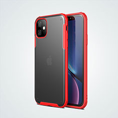 Silikon Hülle Handyhülle und Kunststoff Schutzhülle Tasche T01 für Apple iPhone 11 Rot