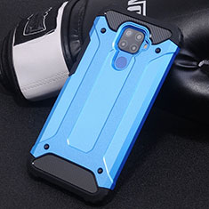 Silikon Hülle Handyhülle und Kunststoff Schutzhülle Tasche U01 für Huawei Nova 5i Pro Hellblau