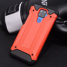 Silikon Hülle Handyhülle und Kunststoff Schutzhülle Tasche U01 für Huawei Nova 5z Rot