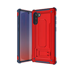 Silikon Hülle Handyhülle und Kunststoff Schutzhülle Tasche U01 für Samsung Galaxy Note 10 Rot