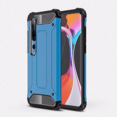 Silikon Hülle Handyhülle und Kunststoff Schutzhülle Tasche U01 für Xiaomi Mi 10 Hellblau