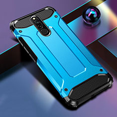Silikon Hülle Handyhülle und Kunststoff Schutzhülle Tasche U01 für Xiaomi Redmi 8 Blau