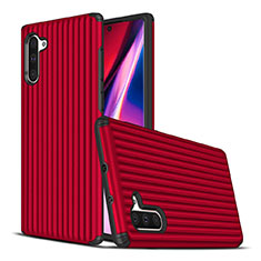 Silikon Hülle Handyhülle und Kunststoff Schutzhülle Tasche U02 für Samsung Galaxy Note 10 Rot