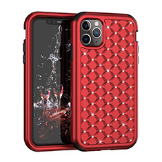 Silikon Hülle Handyhülle und Kunststoff Schutzhülle Tasche Vorder und Rückseite 360 Grad Bling-Bling U01 für Apple iPhone 11 Pro Max Rot