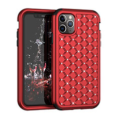 Silikon Hülle Handyhülle und Kunststoff Schutzhülle Tasche Vorder und Rückseite 360 Grad Bling-Bling U01 für Apple iPhone 11 Pro Rot