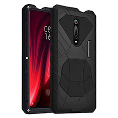 Silikon Hülle Handyhülle und Kunststoff Schutzhülle Tasche Vorder und Rückseite 360 Grad Ganzkörper R01 für Xiaomi Mi 9T Pro Schwarz