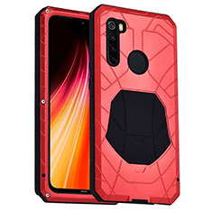 Silikon Hülle Handyhülle und Kunststoff Schutzhülle Tasche Vorder und Rückseite 360 Grad Ganzkörper R01 für Xiaomi Redmi Note 8 Rot