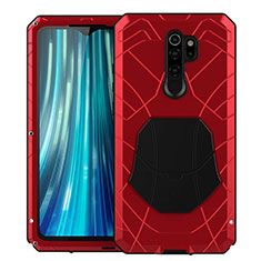 Silikon Hülle Handyhülle und Kunststoff Schutzhülle Tasche Vorder und Rückseite 360 Grad Ganzkörper R02 für Xiaomi Redmi Note 8 Pro Rot