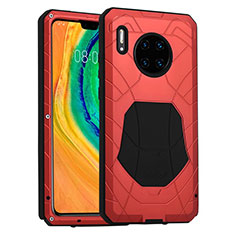 Silikon Hülle Handyhülle und Kunststoff Schutzhülle Tasche Vorder und Rückseite 360 Grad R01 für Huawei Mate 30 Pro 5G Rot