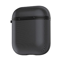 Silikon Hülle Schutzhülle Skin mit Karabiner für AirPods Ladekoffer C09 Schwarz