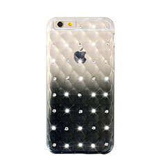 Silikon Hülle Strass Diamant Schutzhülle Durchsichtig Farbverlauf für Apple iPhone 6S Schwarz
