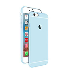 Silikon Hülle Ultra Dünn Schutzhülle Durchsichtig Transparent für Apple iPhone 6 Plus Blau