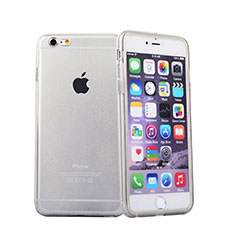 Silikon Schutzhülle Flip Tasche Durchsichtig Transparent für Apple iPhone 6S Weiß