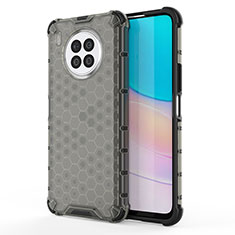 Silikon Schutzhülle Rahmen Tasche Hülle Durchsichtig Transparent 360 Grad Ganzkörper AM1 für Huawei Nova 8i Schwarz