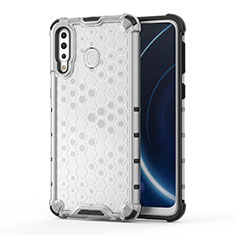 Silikon Schutzhülle Rahmen Tasche Hülle Durchsichtig Transparent 360 Grad Ganzkörper AM1 für Samsung Galaxy M30 Weiß