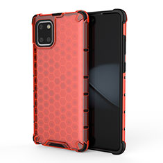 Silikon Schutzhülle Rahmen Tasche Hülle Durchsichtig Transparent 360 Grad Ganzkörper AM1 für Samsung Galaxy M60s Rot