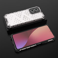 Silikon Schutzhülle Rahmen Tasche Hülle Durchsichtig Transparent 360 Grad Ganzkörper AM1 für Xiaomi Redmi Note 11T Pro+ Plus 5G Weiß