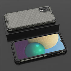 Silikon Schutzhülle Rahmen Tasche Hülle Durchsichtig Transparent 360 Grad Ganzkörper AM2 für Samsung Galaxy A03 Core Schwarz