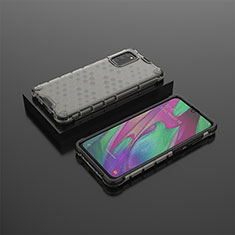 Silikon Schutzhülle Rahmen Tasche Hülle Durchsichtig Transparent 360 Grad Ganzkörper AM2 für Samsung Galaxy A41 Schwarz