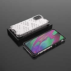 Silikon Schutzhülle Rahmen Tasche Hülle Durchsichtig Transparent 360 Grad Ganzkörper AM2 für Samsung Galaxy A41 Weiß