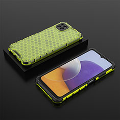 Silikon Schutzhülle Rahmen Tasche Hülle Durchsichtig Transparent 360 Grad Ganzkörper AM2 für Samsung Galaxy F42 5G Grün