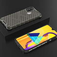 Silikon Schutzhülle Rahmen Tasche Hülle Durchsichtig Transparent 360 Grad Ganzkörper AM2 für Samsung Galaxy M30s Schwarz