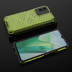 Silikon Schutzhülle Rahmen Tasche Hülle Durchsichtig Transparent 360 Grad Ganzkörper AM2 für Vivo iQOO Z6x Grün