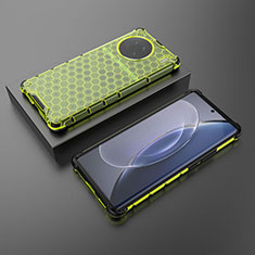 Silikon Schutzhülle Rahmen Tasche Hülle Durchsichtig Transparent 360 Grad Ganzkörper AM2 für Vivo X90 5G Grün