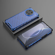 Silikon Schutzhülle Rahmen Tasche Hülle Durchsichtig Transparent 360 Grad Ganzkörper AM2 für Vivo X90 Pro 5G Blau