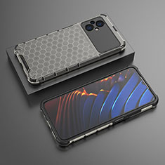 Silikon Schutzhülle Rahmen Tasche Hülle Durchsichtig Transparent 360 Grad Ganzkörper AM2 für Xiaomi Poco M5 4G Schwarz