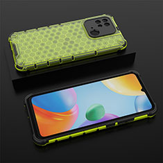 Silikon Schutzhülle Rahmen Tasche Hülle Durchsichtig Transparent 360 Grad Ganzkörper AM2 für Xiaomi Redmi 10 India Grün