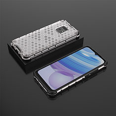 Silikon Schutzhülle Rahmen Tasche Hülle Durchsichtig Transparent 360 Grad Ganzkörper AM2 für Xiaomi Redmi 10X Pro 5G Weiß