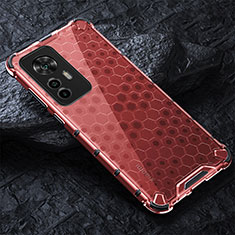 Silikon Schutzhülle Rahmen Tasche Hülle Durchsichtig Transparent 360 Grad Ganzkörper AM3 für Xiaomi Mi 12T 5G Rot
