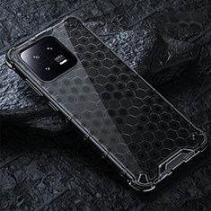 Silikon Schutzhülle Rahmen Tasche Hülle Durchsichtig Transparent 360 Grad Ganzkörper AM3 für Xiaomi Mi 13 5G Schwarz