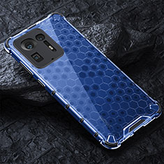 Silikon Schutzhülle Rahmen Tasche Hülle Durchsichtig Transparent 360 Grad Ganzkörper AM3 für Xiaomi Mi Mix 4 5G Blau