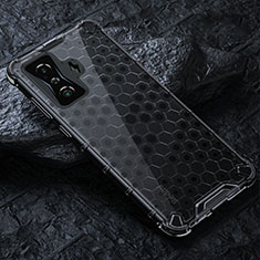 Silikon Schutzhülle Rahmen Tasche Hülle Durchsichtig Transparent 360 Grad Ganzkörper AM3 für Xiaomi Poco F4 GT 5G Schwarz