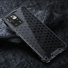 Silikon Schutzhülle Rahmen Tasche Hülle Durchsichtig Transparent 360 Grad Ganzkörper AM3 für Xiaomi Poco X3 GT 5G Schwarz
