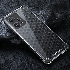 Silikon Schutzhülle Rahmen Tasche Hülle Durchsichtig Transparent 360 Grad Ganzkörper AM3 für Xiaomi Poco X5 5G Weiß