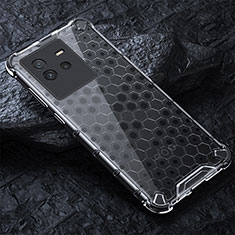 Silikon Schutzhülle Rahmen Tasche Hülle Durchsichtig Transparent 360 Grad Ganzkörper AM4 für Vivo iQOO Neo6 5G Grau