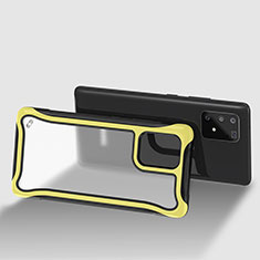Silikon Schutzhülle Rahmen Tasche Hülle Durchsichtig Transparent 360 Grad Ganzkörper für Samsung Galaxy M80S Gelb