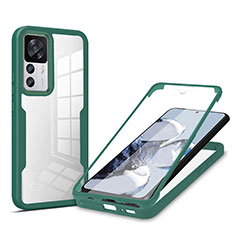 Silikon Schutzhülle Rahmen Tasche Hülle Durchsichtig Transparent 360 Grad Ganzkörper MJ1 für Xiaomi Mi 12T 5G Grün