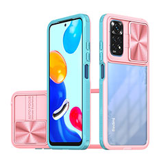 Silikon Schutzhülle Rahmen Tasche Hülle Durchsichtig Transparent 360 Grad Ganzkörper QW1 für Xiaomi Redmi Note 11S 4G Hellblau