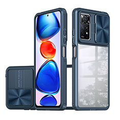 Silikon Schutzhülle Rahmen Tasche Hülle Durchsichtig Transparent 360 Grad Ganzkörper QW1 für Xiaomi Redmi Note 12 Pro 4G Blau